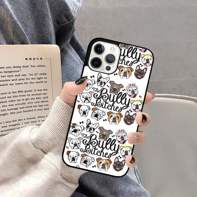 Süße französische Bulldogge Boston Terrier Handyhülle für iPhone 13 11 12 Pro Max Mini XS XR X 8 Plus 7 SE 2020 6S 5S Coque Shell