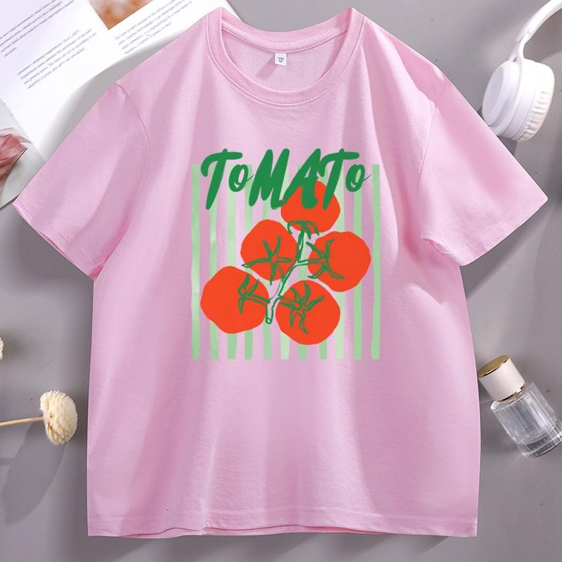 Tomato Girl Summer Tshirt Garden Farmers Market Gardening T Shirt Casual Cotton Short Sleeve Tomatoes Tee Unisex Clothing