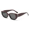 Vintage sun protection sunglasses, wide-leg small-frame square cat-eye sunglasses