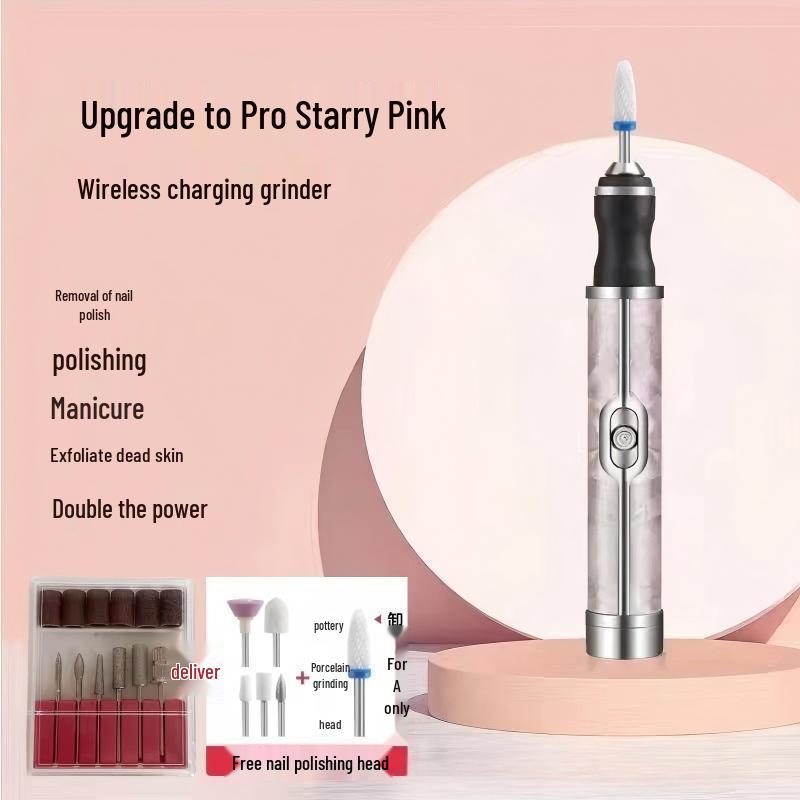 Portable Rechargeable Nail Grinder & Polisher - Professional Manicure Tool for Dead Skin Removal
