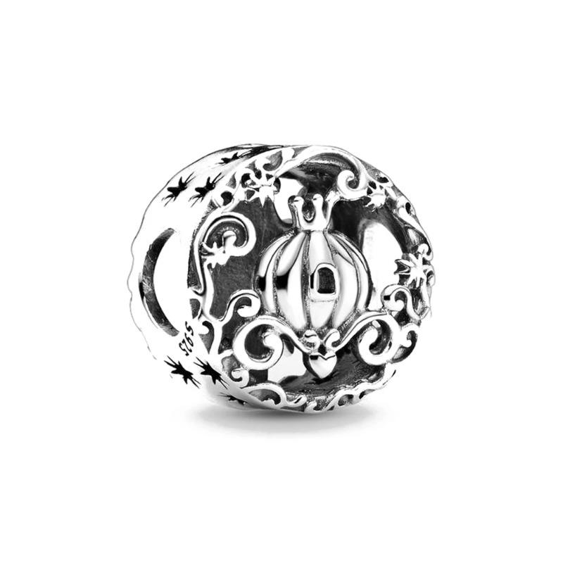 S925 Silver Disney Princess Charms Mermaid Elsa Belle Snow White Beads Fit Original Bracelet DIY Pendant Women Jewelry