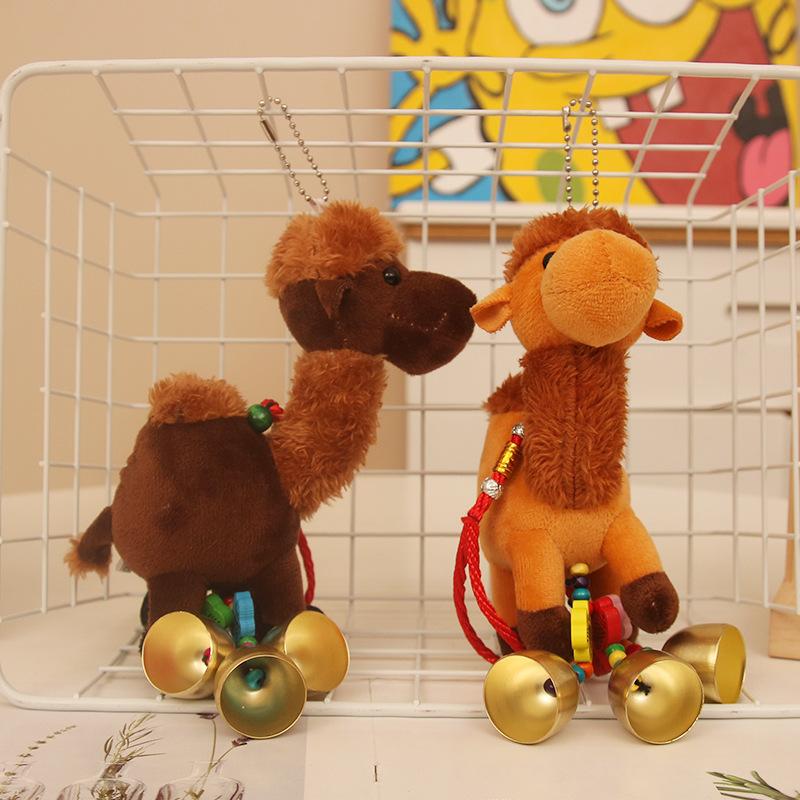 New cute cute desert bell camel pendant plush toy doll gift bag pendant keychain