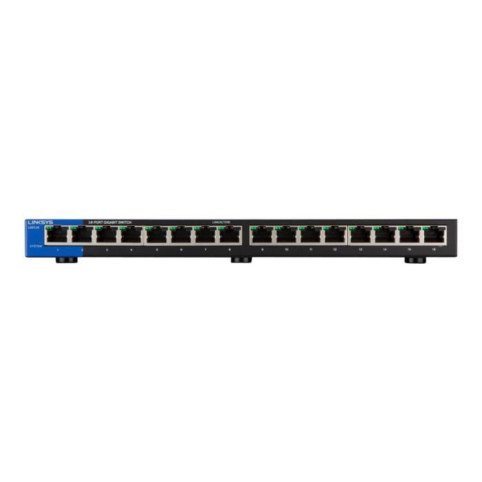 Commutateur - LINKSYS - LGS116 - 16 ports - Gigabit Ethernet - Non géré