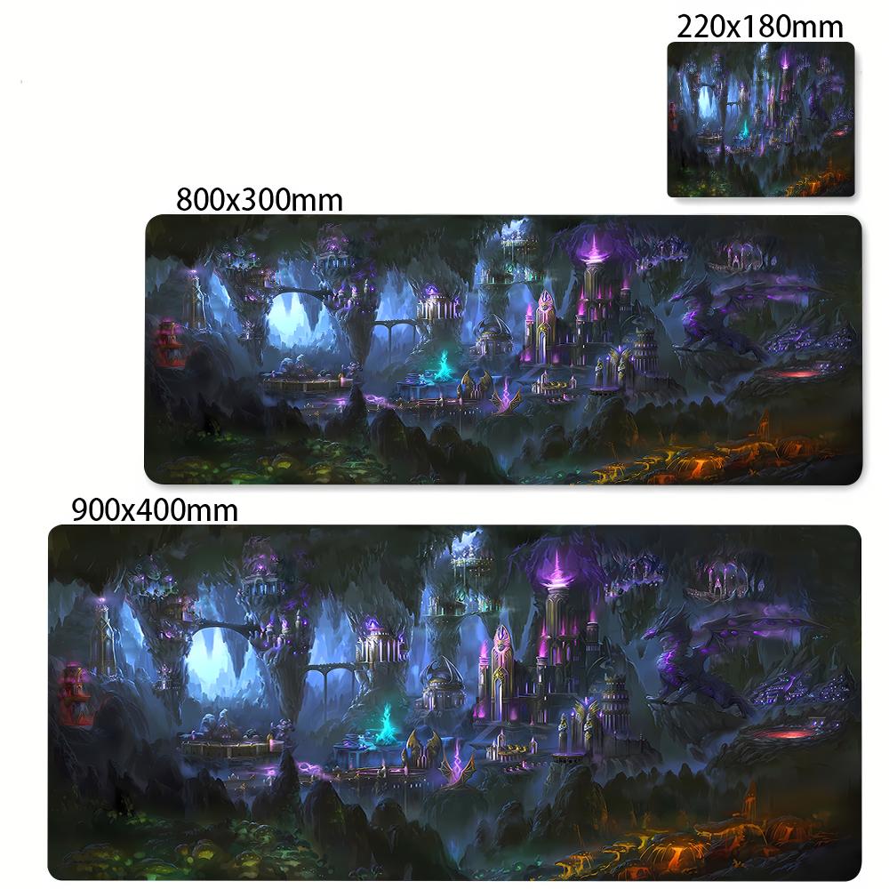 Eroi dell'Anime di Might and Magic 3 Mappa HD Mouse Pad Accessori per Laptop 400x900mm Tappetino per Tastiera da Gioco Protezione Scrivania Deskmat Tappetini