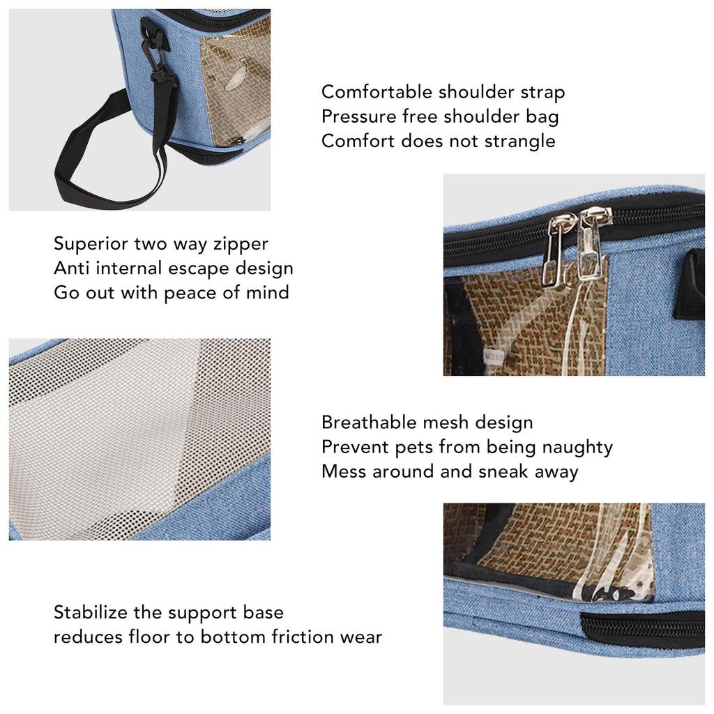 Bird Carrier Bag Transparent Portable Lightweight Breathable   Travel Cage for Cockatiels Parakeets Small Bird
