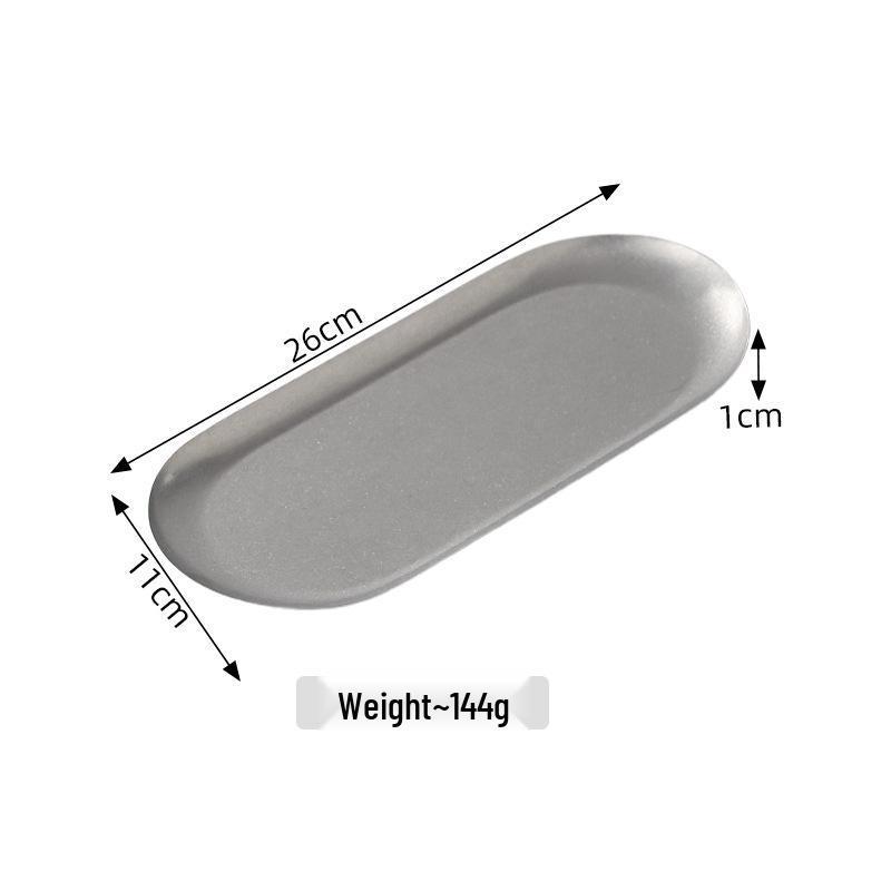 Retro Oval Stainless Steel Storage Tray with Custom Logo