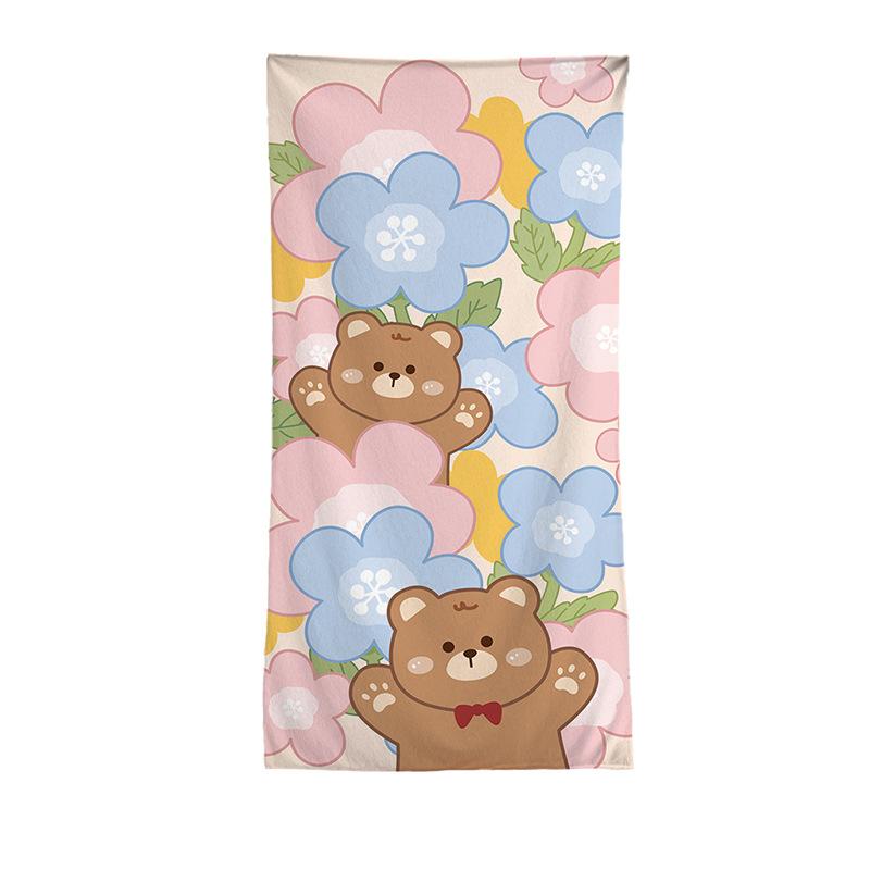 Beach Vacation Sun Protection Beach TowelPortable Floor MatSwimming Quick-drying Towel Women's Printed Bath Towel