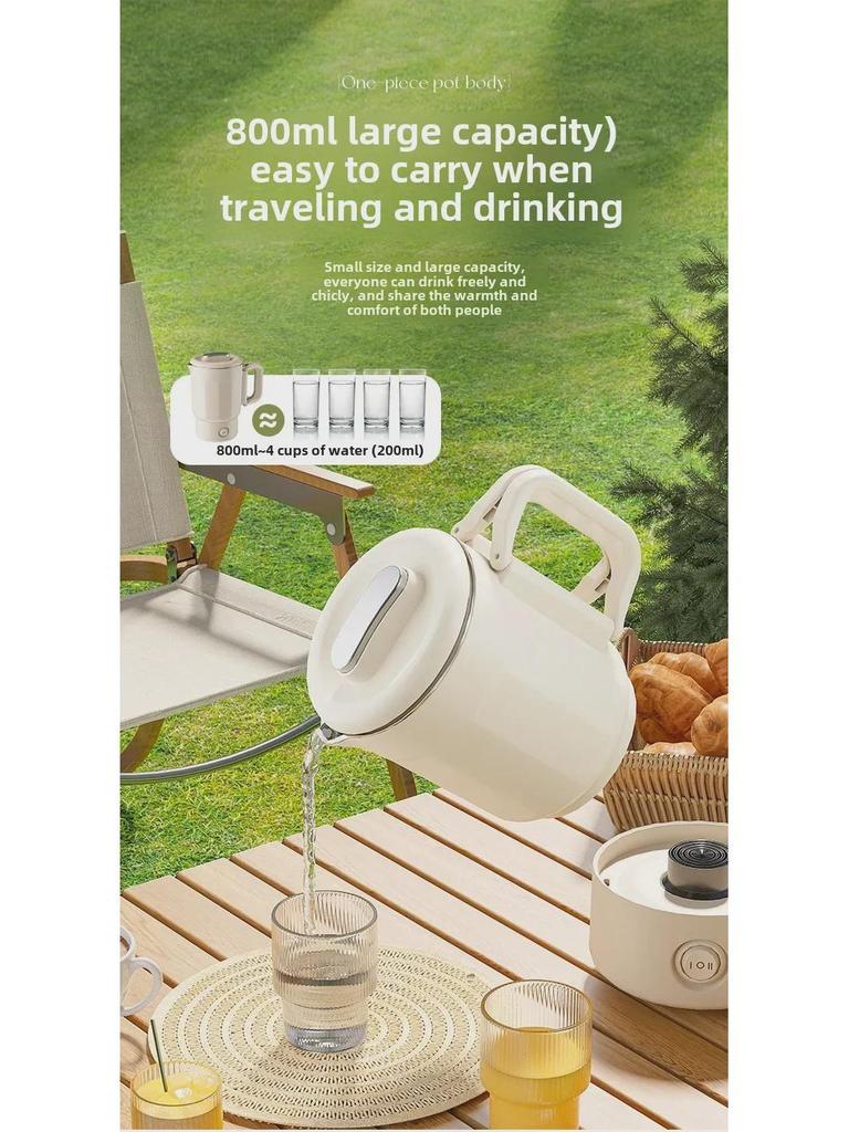 304 Stainless Steel Folding Travel Kettle – Portable Insulated Mini Electric Kettle for Outdoor Use