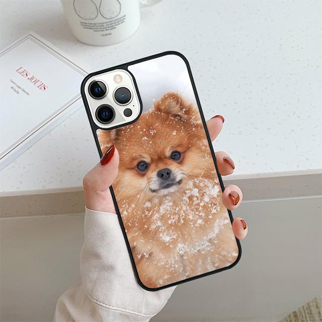 

Cute Pomeranian Dog Phone Case For iPhone 17 Air 13 12 14 15 16 Cover For Apple 14 15 16 Pro Max Plus Coque iPhone 16plus