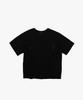 Liomeu Curved Incision Washed Short Sleeve T-Shirt_Black