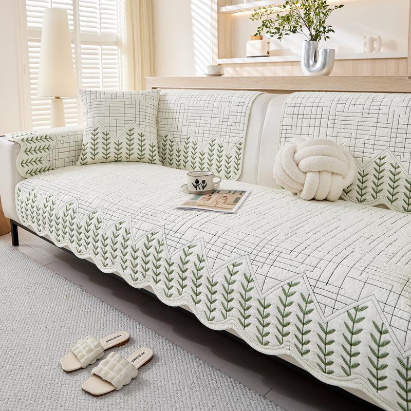 

Подушка для дивана из чистого хлопка, хлопковая ткань, универсальная для всех сезонов Новая кожаная подушка для сиденья дивана, высококачественная нескользящая накидка-полотенце 70*70cm