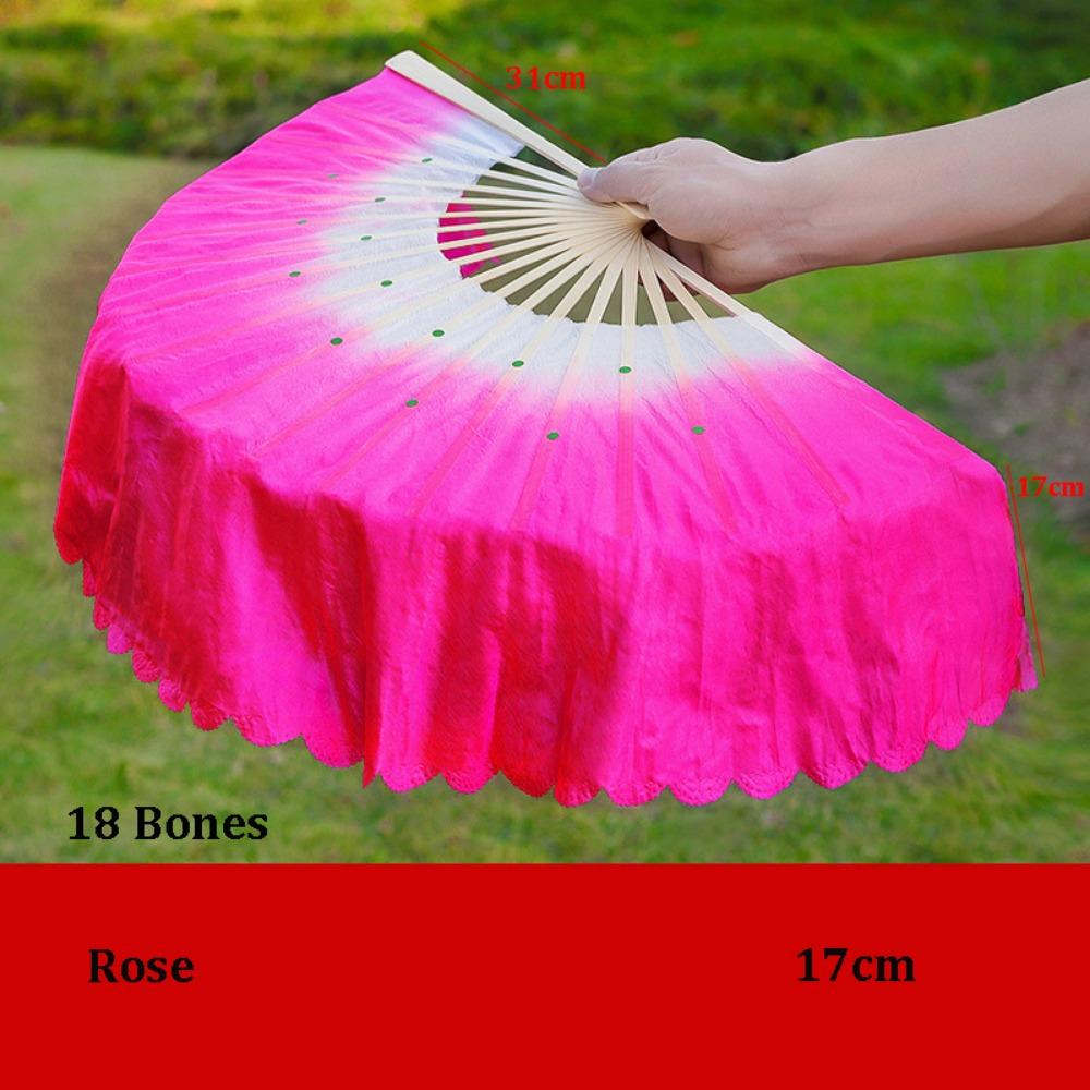 31cm Bamboo Chinese Short Bellydance Fan Multicolors Bamboo Fans Yangko Dance Prop Performance