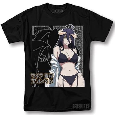 Overlord Albedo Tričko Hentai Waifu Anime Waifu Senpai Manga Grafické Tričko