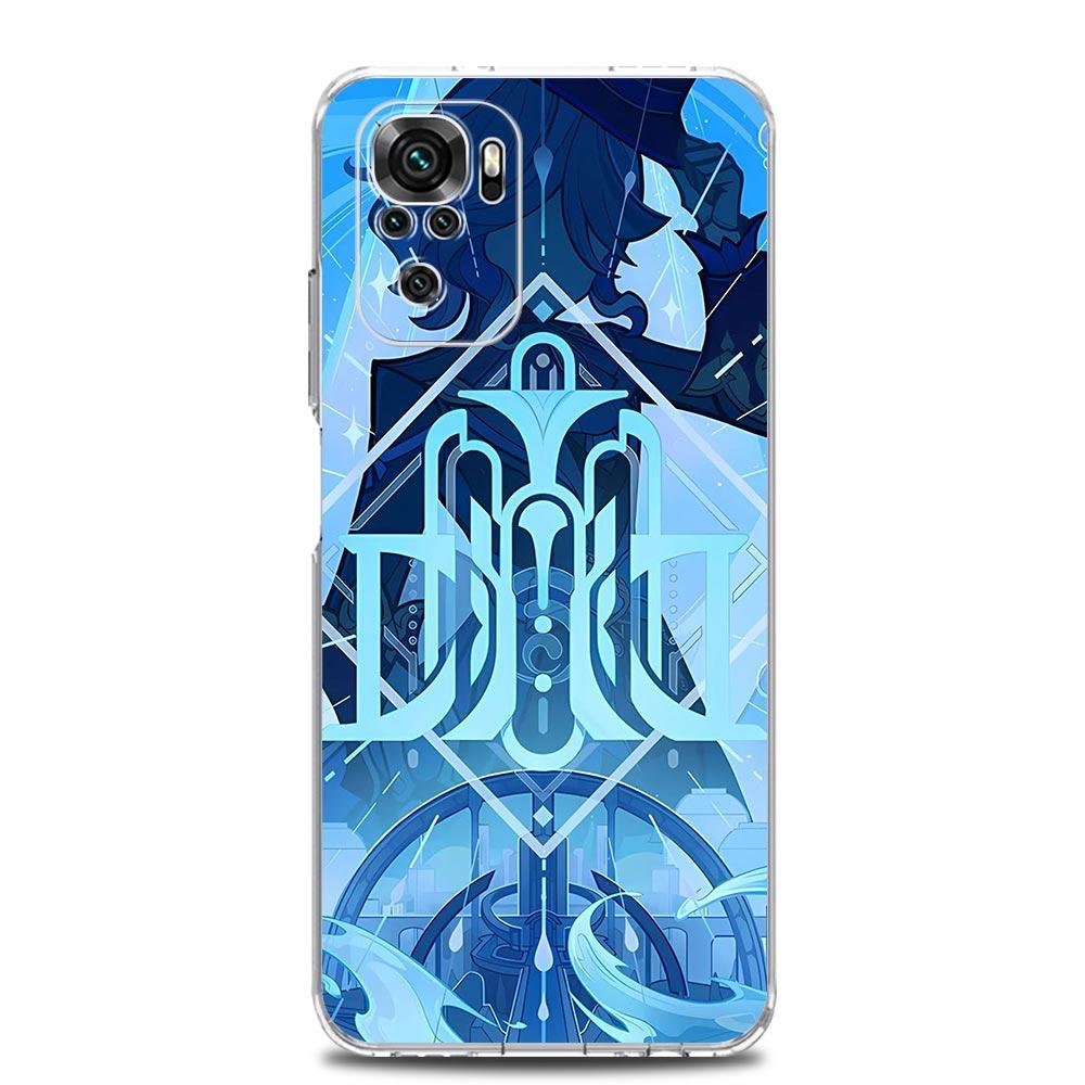 Phone Case For Xiaomi Redmi Note 14 13 12 4G 9S 9 10 11 Pro Plus 5G 14C 13C 12C 10C 9A Clear Cover Genshin Impact Lovely Furina