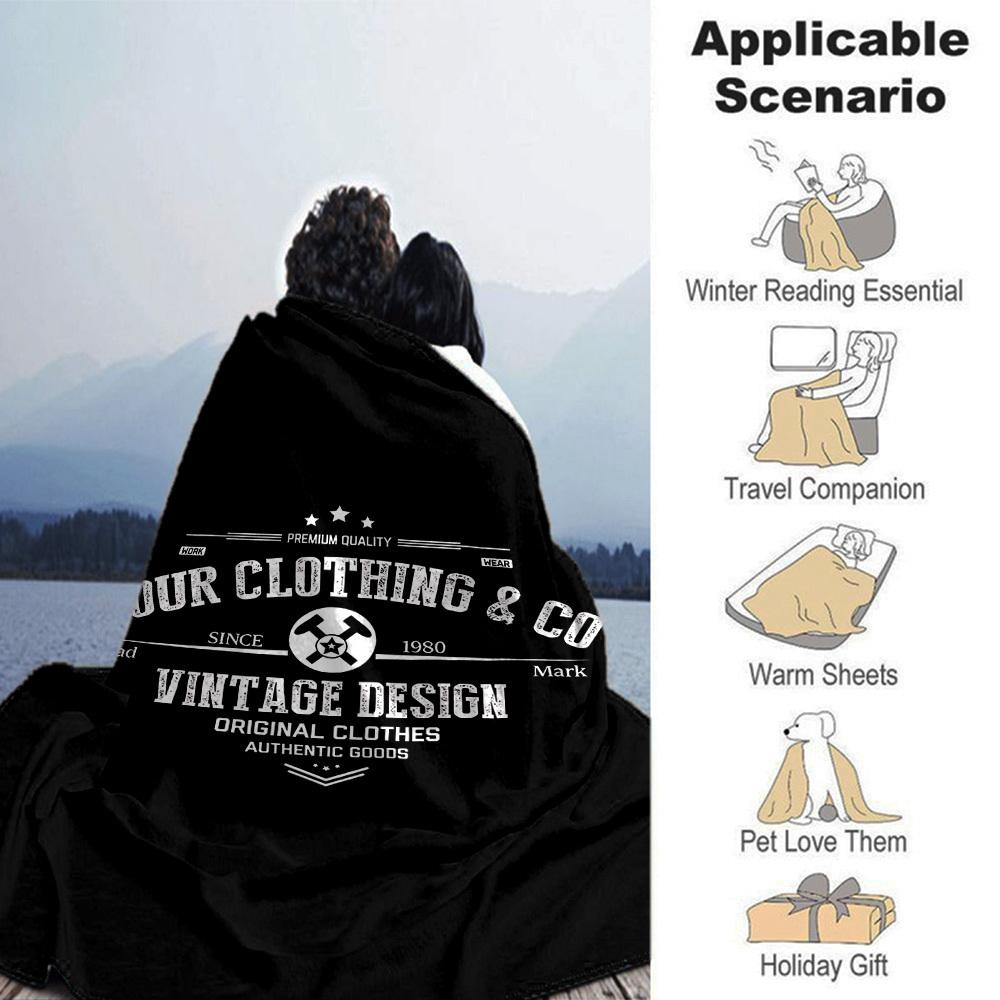 1pc Vintage Clothing Soft Flannel All Season Throw for Home, Office, Outdoor UseDurable Comfort Soft Warm Throw for Home