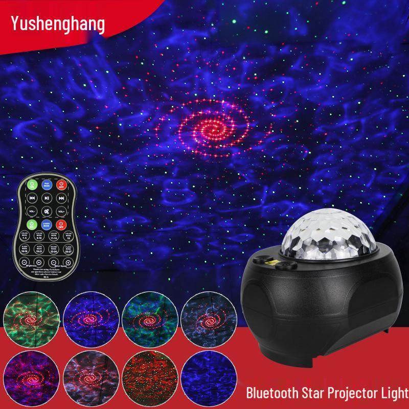 M2 Galaxy Sternenhimmel LED Projektorlampe mit Weißem Rauschen - Nachttischlampe & Dekorative Atmosphärenlampe