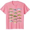 Kids Fish Species Biology Types of Freshwater Fish Fishing T-Shirt