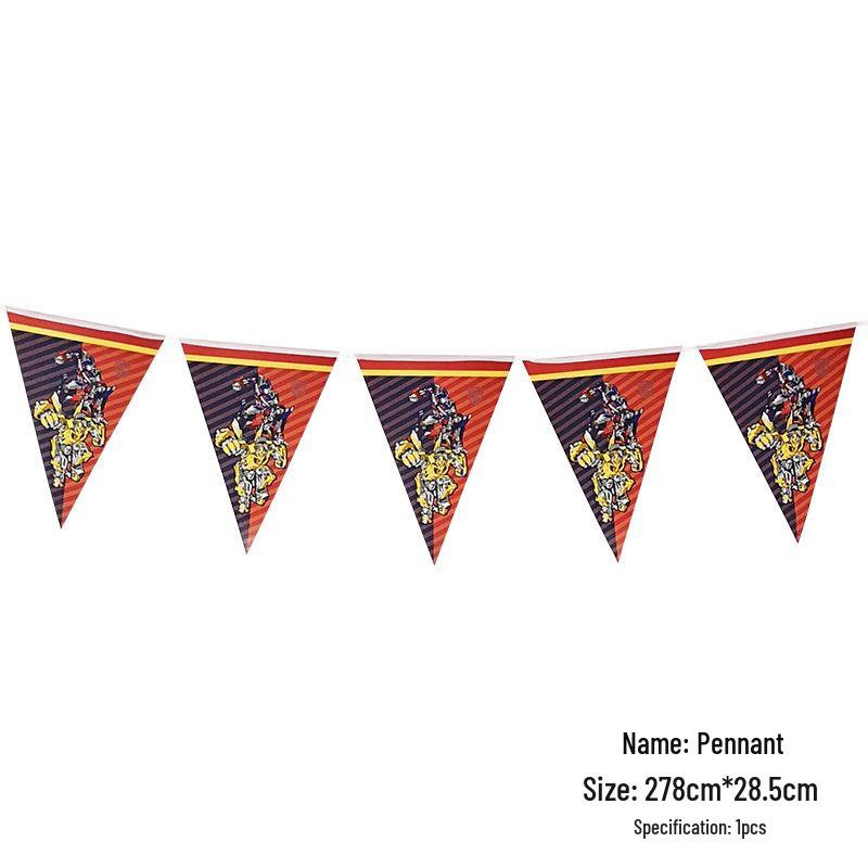 Transformers Bumblebee & Optimus Prime Kids Birthday Party Set: Cups, Plates, Banners, Tablecloth