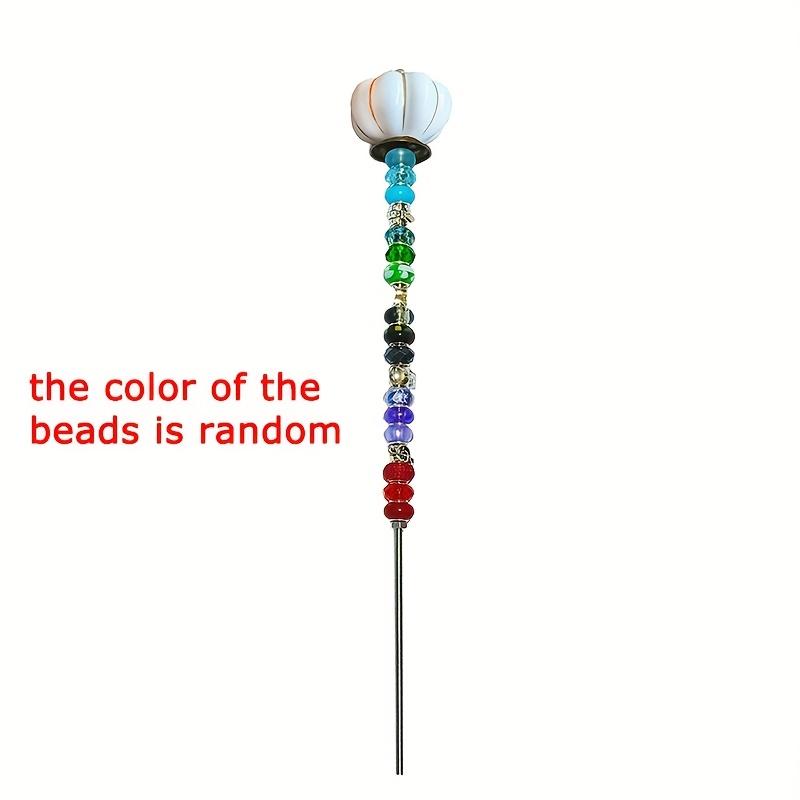 

WTEMPO DIY Garden Metal Stake Sets Garden Potted Plant Bead Pumpkin Decorations for Outdoor Festival Gift-making and Creative Handicraft Projects 1set белый