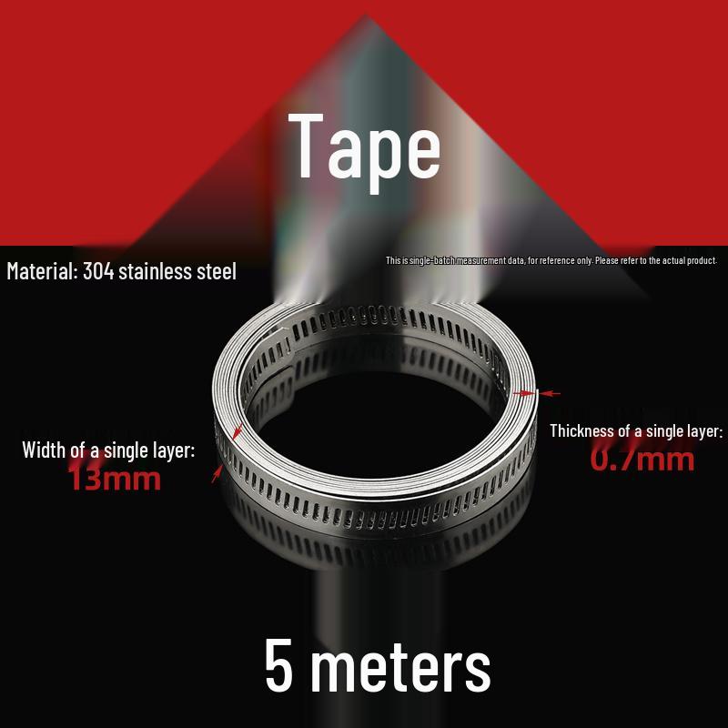 Large 304 Stainless Steel Hose Clamp Band for DIY Pipes