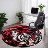 1pc Tiger Print Chair Carpet for Office, Soft Flannel Throw Mat, Perfect for Office,Holiday Party Decoration Choice Yy251113090