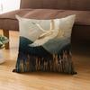 Home Landscape Polyester Pillowcase Home Digital Printing Sofa Cushion Waist Pillowcase