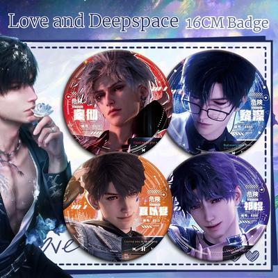 Love and Deepspace 16CM Large Badge Sylus Rafayel Zayne Xavier Caleb Anime Cosplay Oversized Brooch Pin Backpack Decoration Gift