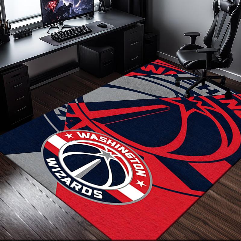 Washington Basketball Logo Rug Office Carpet Non-Slip Mat, Chair Rug Floor Covering for Gaming, Bedroom, Living Room , Home Decor Christmas Gift