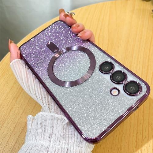 Glitter Cover For Samsung Galaxy S24FE S23FE S21FE S20FE S25 S24 S23 S22 S21 S20 Plus FE Case Note20 Ultra Plat Wireless MagSafe