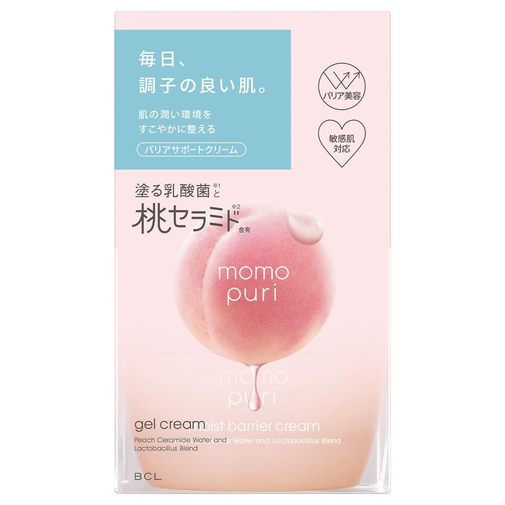 Momopuri Moisturizing Barrier Cream 80g Face Cream Lactic Acid Bacteria Peach Ceramide Ceramide Moisturizing Plump Peach Skin Supple Moisturizing