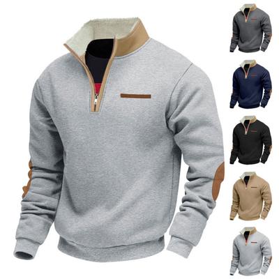 Herren Half-Zip Stehkragen Warmer Outdoor-Sport- und Freizeit-Hoodie