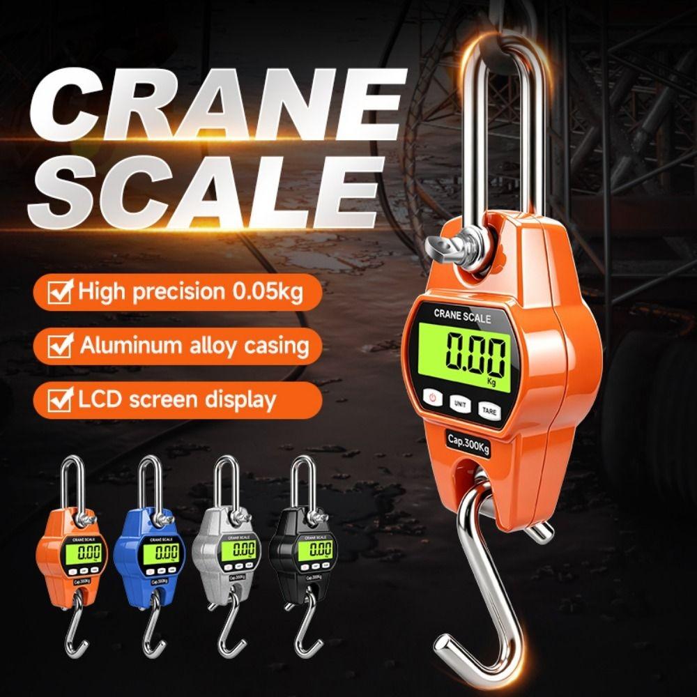300/500KG Digital Hanging Scale Aluminum Shell Crane Scale Electronic Hook Scale  Port