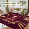 Crystal Velvet Square Rug Custom NameQueensland Maroons Pattern Non Slip Home Floor Decor Rug