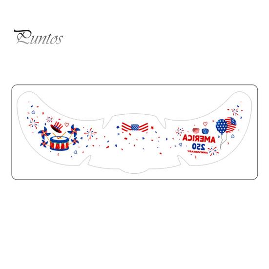 Holiday Tattoo Stickers Waterproof Freckle Tattoos Stickers, USA Flag Face for Independence Safe Skin Decals Day, Patriotic Temporary Body Art