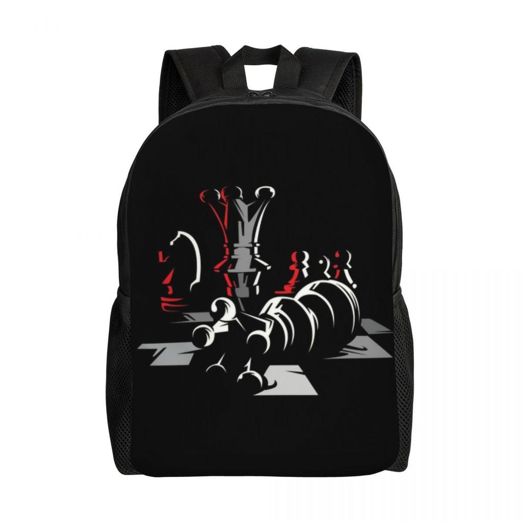 Custom Fashion Chess Backpacks Women Men Casual Bookbag for School College Chessboard Game Bags