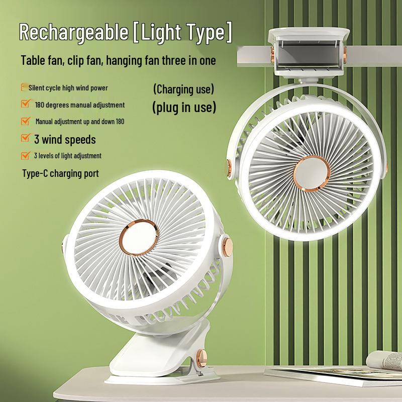 Portable USB Clip Fan: Handheld, Desktop, Baby Carriage, Outdoor, and Bedside Charging Fan