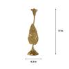 Jules Leaf Candle Holder Small Gold – Decorative Tealight Candle Holder for Home Decor | 9 x 11 x 27 cm