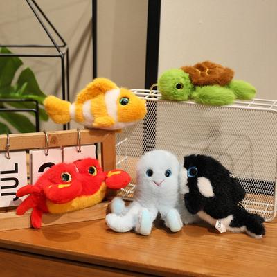 Animais Marinhos Fofos, Baleias, Tartarugas, Pequenos Pingentes, Brinquedos de Pelúcia, Bonecas, Bonecas de Tubarão, Meninas, Bolsas, Chaveiros