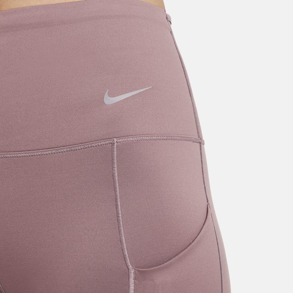 Nike Solid High-Waisted Slim Fit Casual Sports Pants Women Bottoms Smoky-Purple Red DQ5640-208