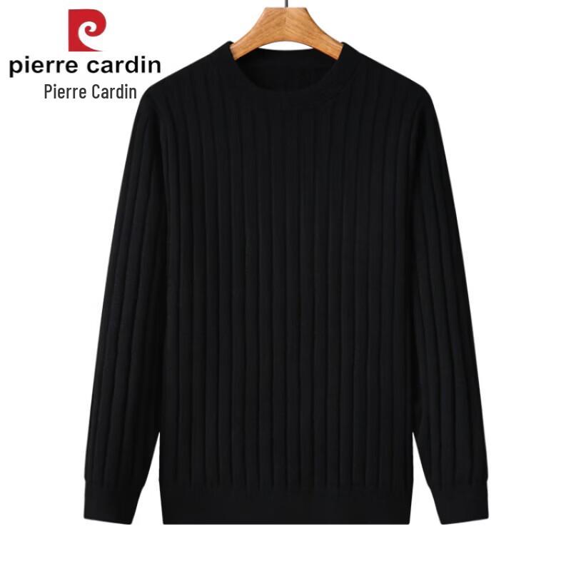 Pierre Cardin Men's Solid Round Neck Knit Sweater