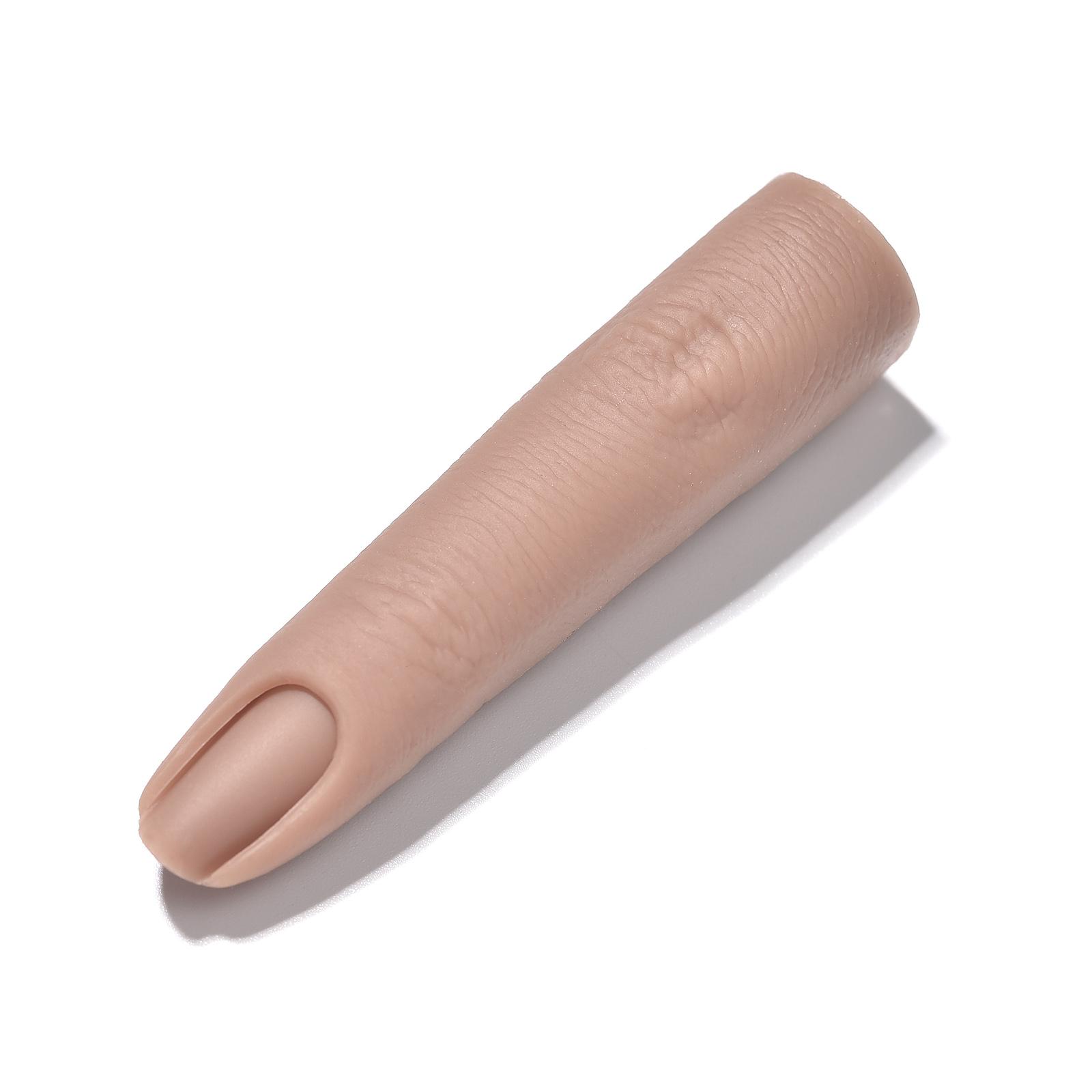 

1 шт. Маникюрная практическая модель пальца из мягкого силикона для практики ногтей, поддельные суставы пальцев, гибкие ногтевые пластины, обучение маникюру для рук своими руками