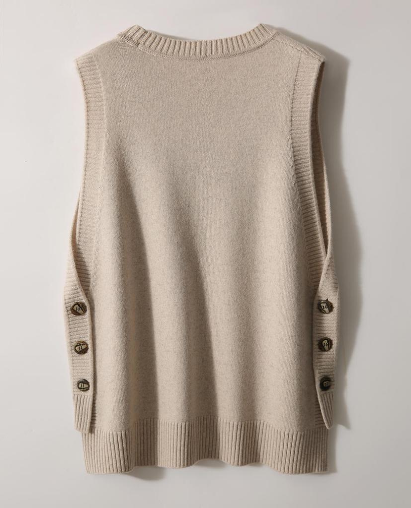 2025 Autumn/Winter Retro Women's Layered Knit Vest Top