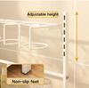 Metal Adjustable Tumbler Drying Rack For Stanley Cup Water Bottle Organizer For Kitchen Countertop White Thermos Holder