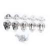 5 Sets Latch Hasp Antique Alloy Toolbox Hardware Lock for Small Object Boxes Dollhouses ToolboxesWhite Nickel
