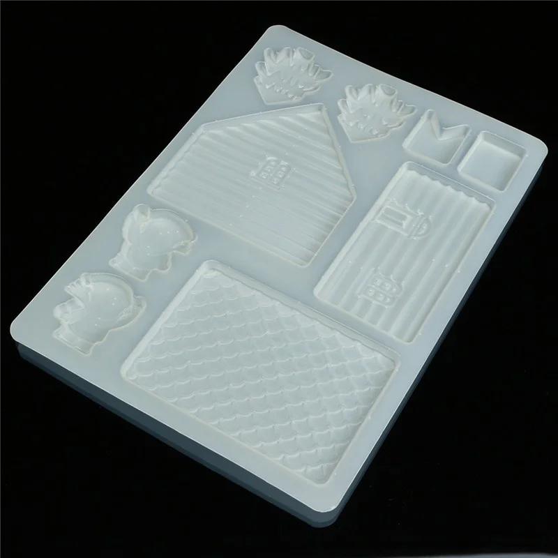 

3D House Door DIY Silicone Gingerbread Fondant Mould Cake Decoration Chocolate Christmas Baking Mold розовый