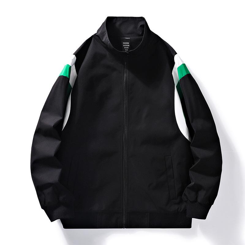 Autumn and Winter American Baseball Jersey Men's Stand-up Collar Jacket Loose Color Matching Simple Men's Jacket Jacket Men