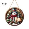 Natural Wood Holiday Accents Wooden Christmas Hanging Pendant, Snowman/Santa Claus/Gnome Ornament with Tree Ornaments Hemp Rope for Indoor Outdoor