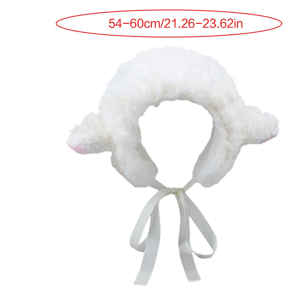 Furry Lamb Ear Sheep Ear Headband with Earflaps Women Influencers Popular Slouchy Warm Ear Protections HairBands