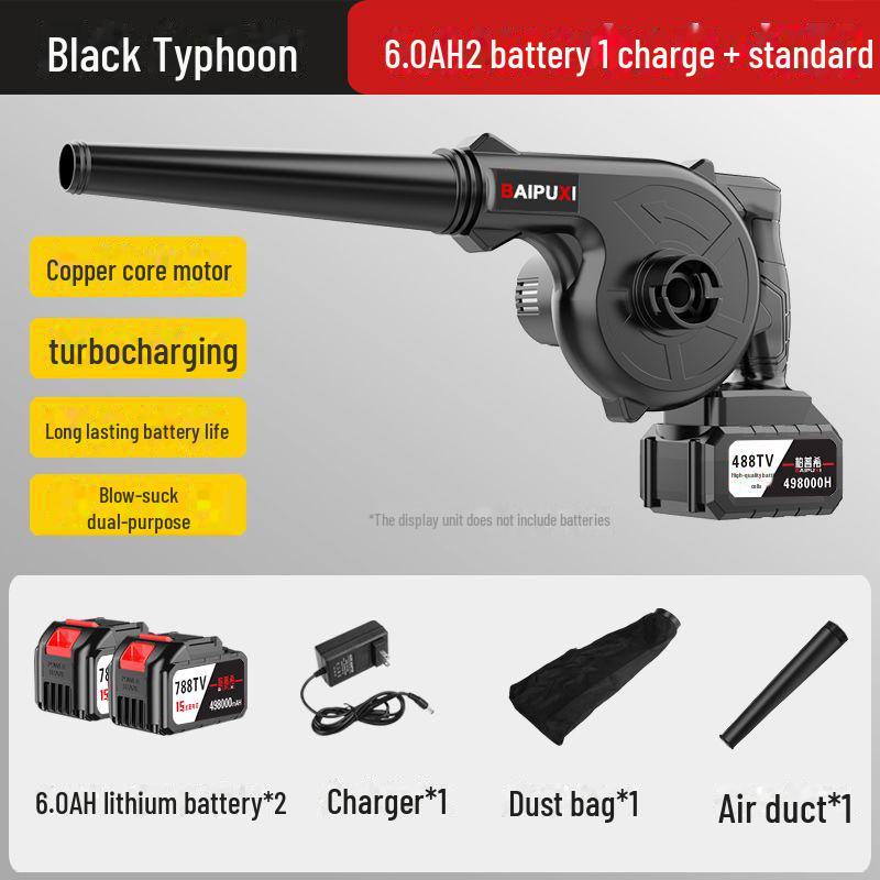 High-Power Rechargeable Lithium Hair Dryer & Industrial Dust Blower