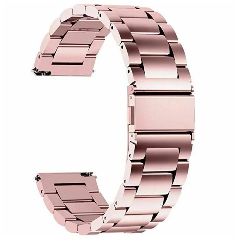 Pulseira de Aço 18mm 20mm 22mm Pulseira de Relógio Pulseira Fitbit/Aço Inoxidável Metal Pulseira de Relógio Liberação Rápida Substituição Para Samsung Garmin Huami Huawei Fossi